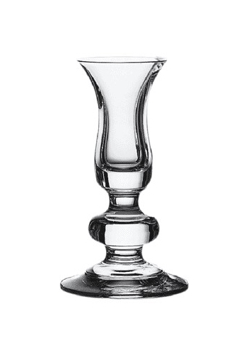 Svícen sklo čiré výška 14 x prům.8cm kod 44256